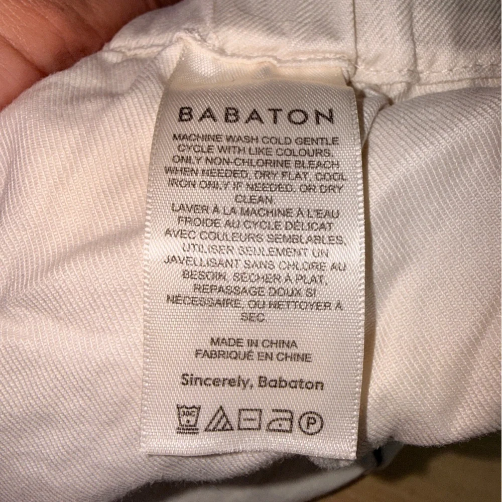 Babaton Aritzia Beige Pull On Linen Blend Pants - 1x